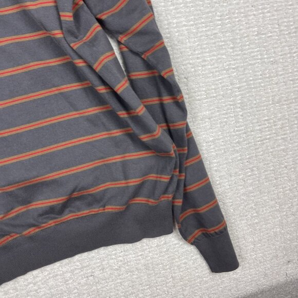 Peak Performance Men's XL V-Neck Sweater Jumper Thin Knit Grey / Red Outdoors - Picture 16 of 16